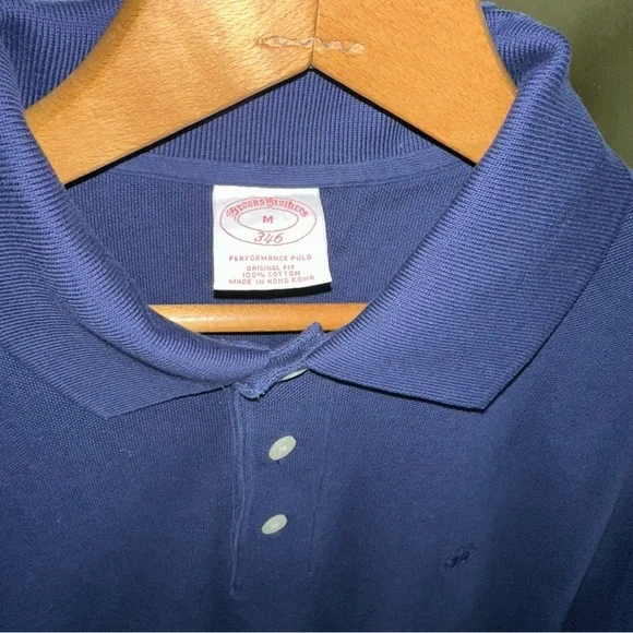 Brooks Brothers 346 Navy Blue Performance Polo Long Sleeve Shirt M Logo Collared - Picture 6 of 10